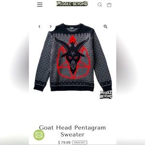 Middle Of Beyond Baphomet/Pentagram Sweater